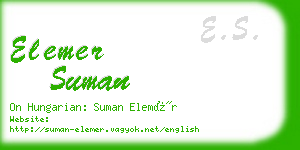 elemer suman business card